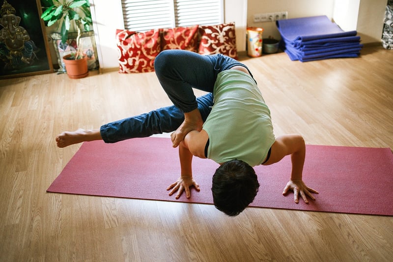Woman practicing Hatha Yoga
